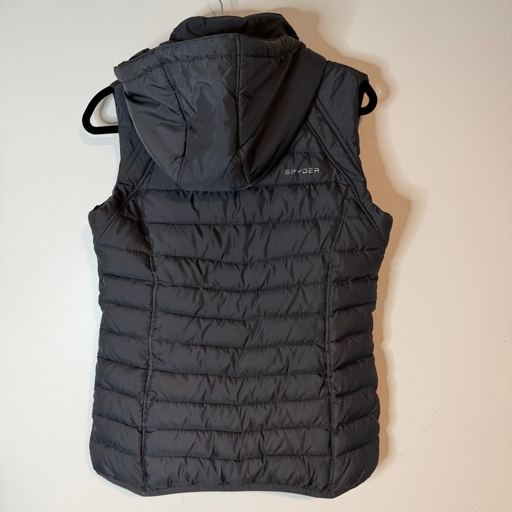 Spyder Women's Supreme Dark Grey Puffer Vest View 3